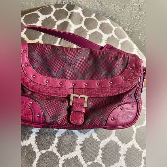 Longchamp Pink Shoulder Bag with Studded Flap like new-excellent condition - Picture 3 of 16